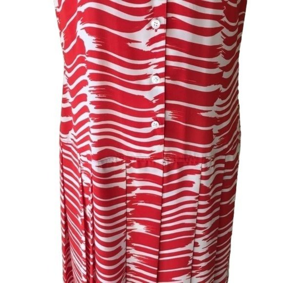 Cabi Orange and White Drop waist Dress - Picture 4 of 5